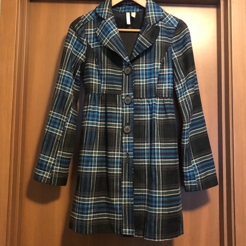 Susina // Blue Patterned Peacoat